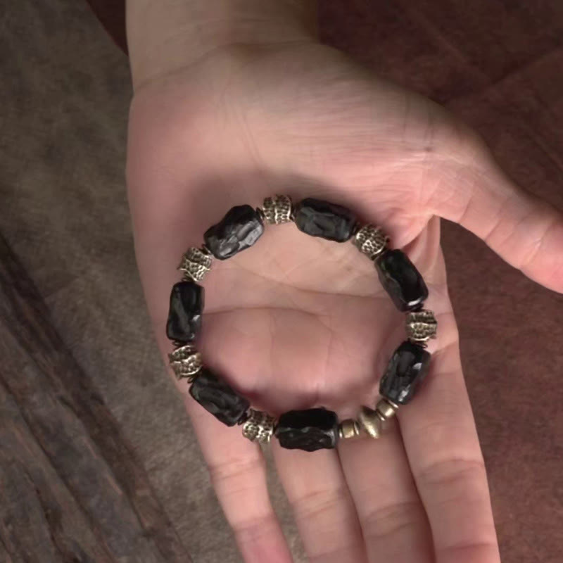 Buddha Stones Armband aus tibetischem Ebenholz und Kupfer – Symbol der Ruhe und des Friedens - image 8