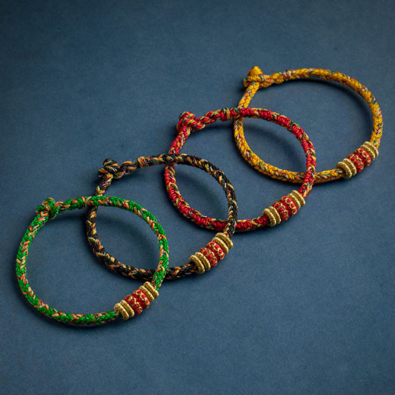 Handgefertigtes Armband aus geflochtenen Buddha Stones aus Tibet – Symbol für Glück und Stärke - image 10
