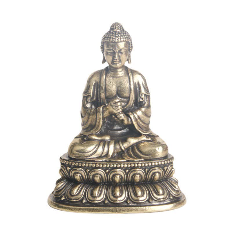 Tathagata Buddha Serenity Kupfer Statue Dekoration - image 8