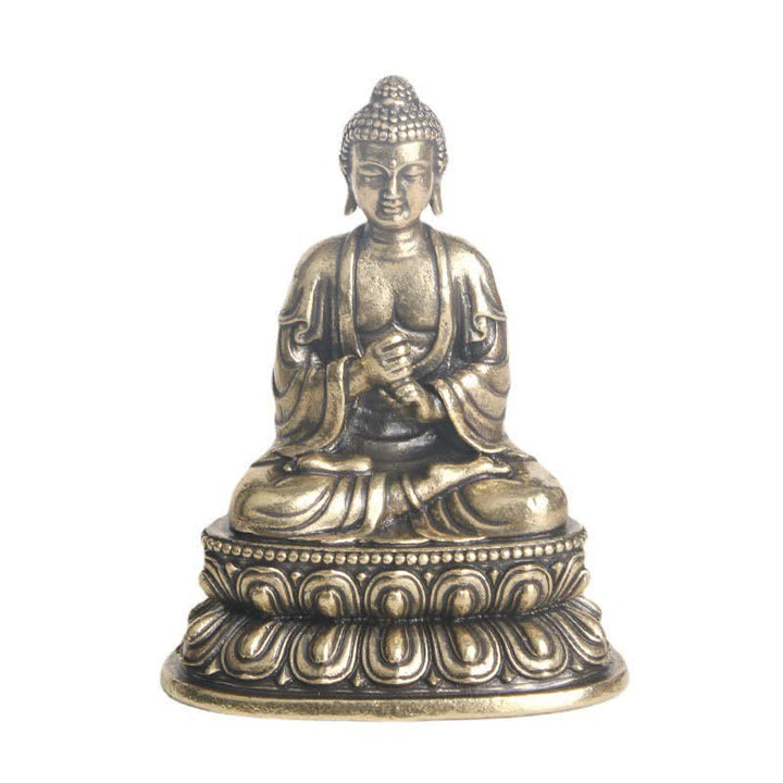 Tathagata Buddha Serenity Kupfer Statue Dekoration - image 8