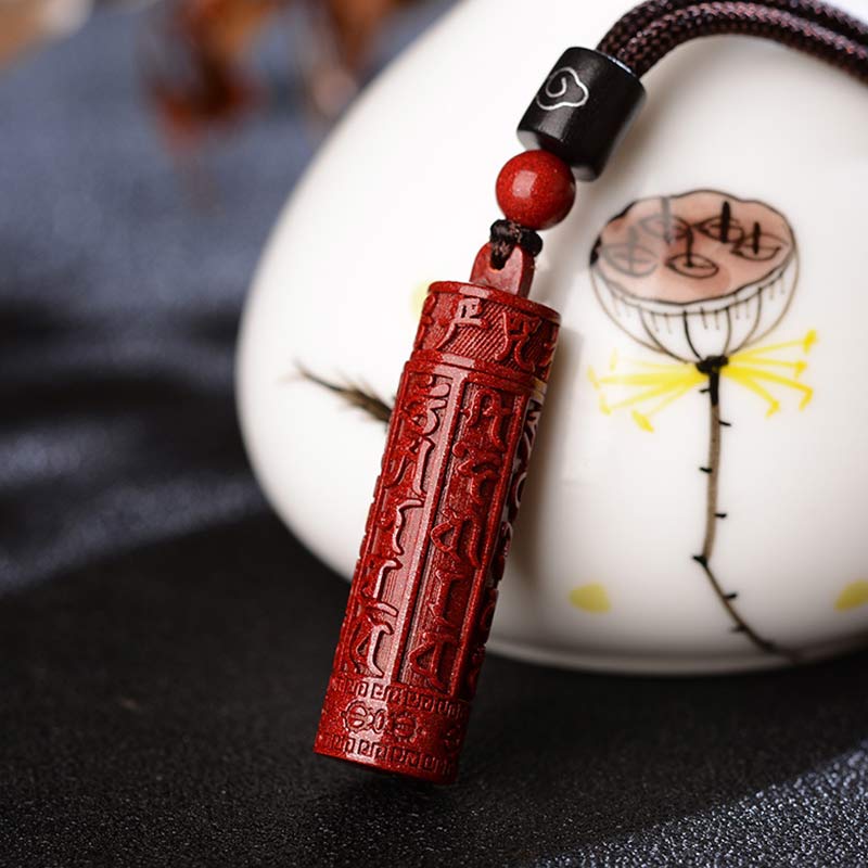 Buddha Stones tibetische Zinnober-Mantra-Konzentrationsschnur-Halskette - image 1