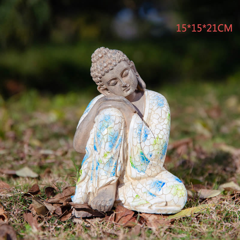 Meditierender Zen-Buddha-Gelassenheitsharz-Statuenfigur, Heimdekoration - image 18