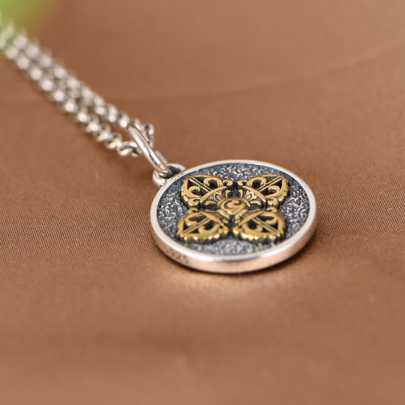 Buddha Stones 925 Sterling Silber Doppel Dorje Vajra Segen Halskette Anhänger - image 5