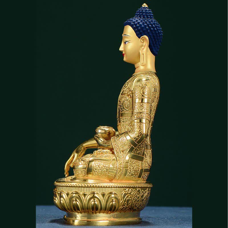 Buddha Shakyamuni Figur Erleuchtung Kupferstatue Heimdekoration - image 2