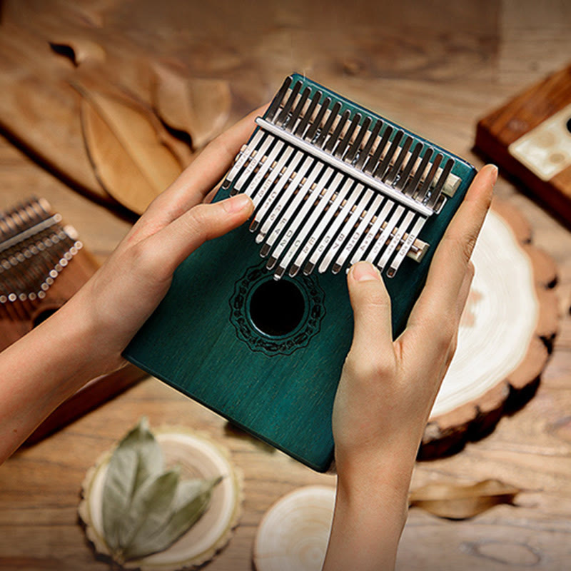 Buddha Stones Kalimba 17 Tasten Daumenklavier Mahagoniholz Akazie Walnuss Tragbares Fingerklavier