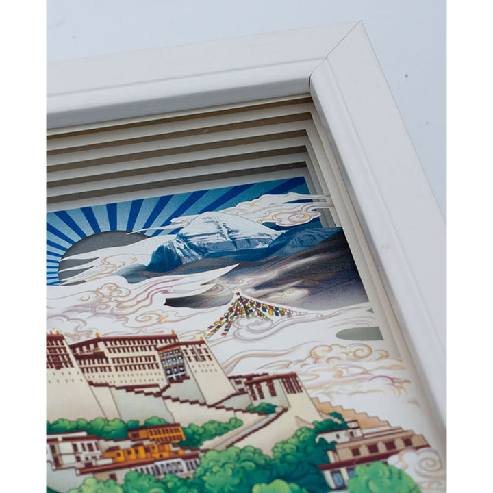Tibet Potala Palast Papier LED Schnitzlampe Kunst Nachtlichter Kreative LED Tischlampe - image 10
