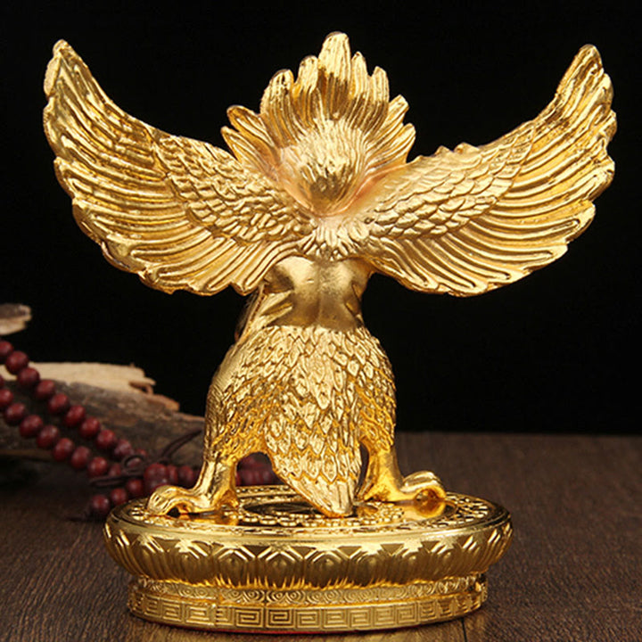 Tibetische goldene Garuda-Vogellegierung, Schutz-Heimdekoration - image 7