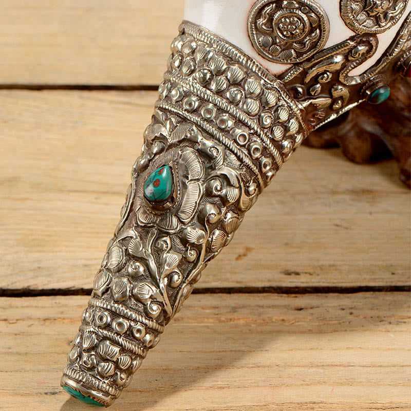 Tibetische natürliche Shankha-Muschelmuschel, Reichtum, Glück, Heimdekoration - image 16