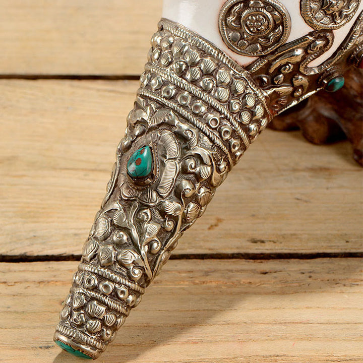 Tibetische natürliche Shankha-Muschelmuschel, Reichtum, Glück, Heimdekoration - image 16