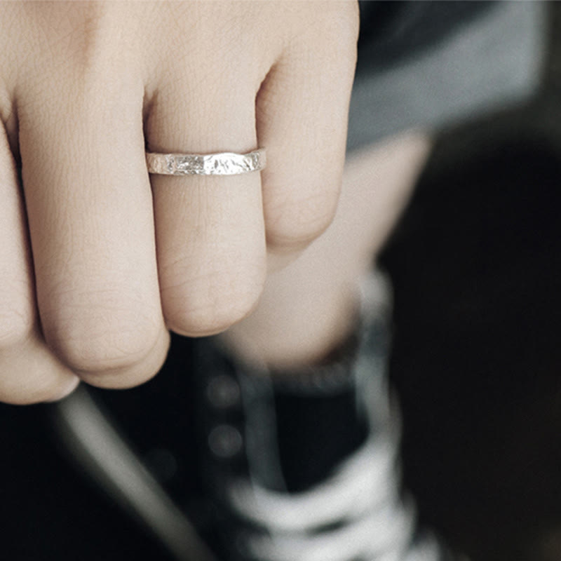 Buddha Stones Schlichter Segensring aus 925er Sterlingsilber für Paare - image 5