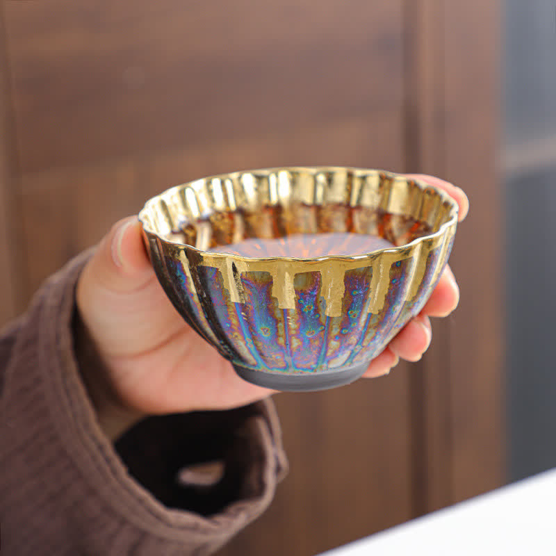 Bunte Teetasse aus Keramik mit Buddha Stonesn - image 1
