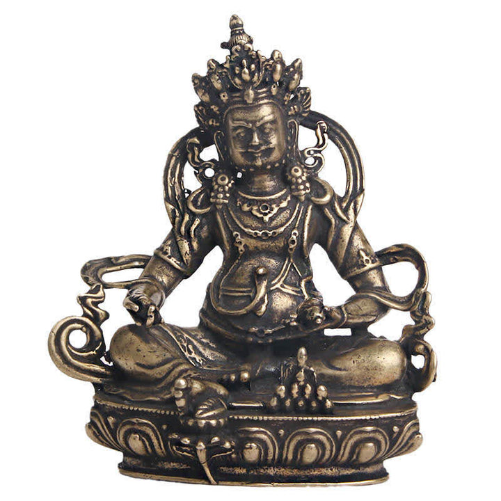 Gelbe Jambhala Bodhisattva Figur Serenity Kupfer Statue Dekoration - image 8