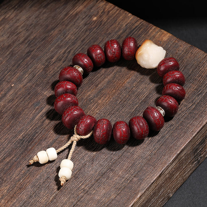 Buddha Steine Tibet Bodhi Samen Dzi Perle Tanzen Löwe Glück Armband Handgelenk Mala