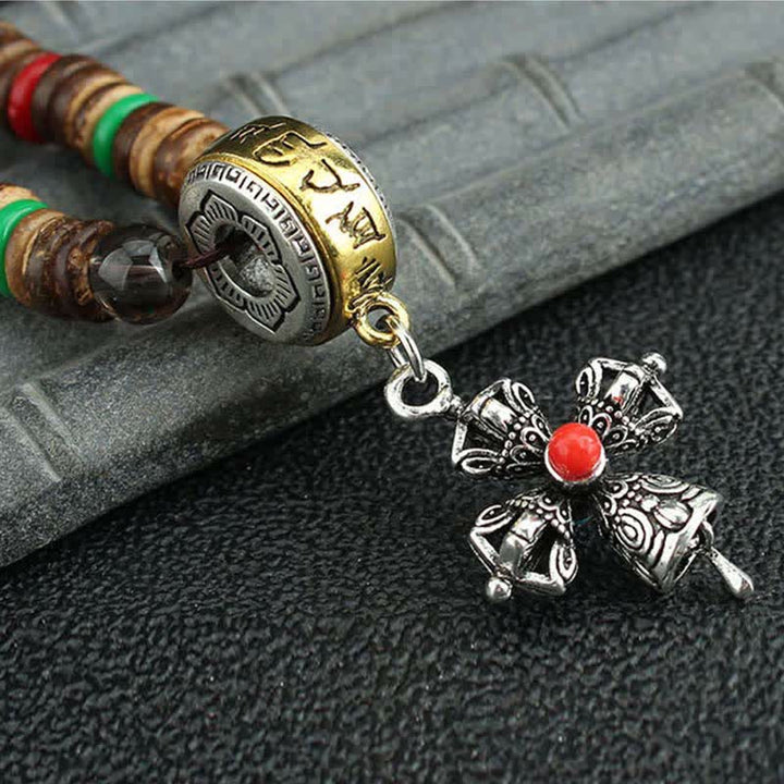 Buddha Stones, tibetische Om Mani Padme Hum Gebetsmühle, Rotation, Vajra-Holz-Halsketten-Anhänger - image 28