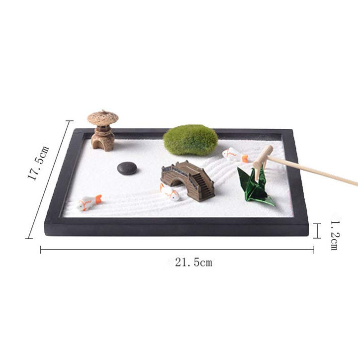 Koi-Fisch, kleine Brücke, Graslandschaft, Frieden, Meditation, Zen-Gartendekoration - image 9
