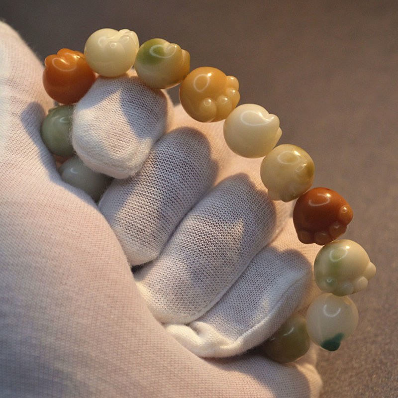 Buddha Stones Mehrschichtiges Bodhi-Samen-Armband mit niedlicher Katzenpfote und ruhiger Harmonie - image 12