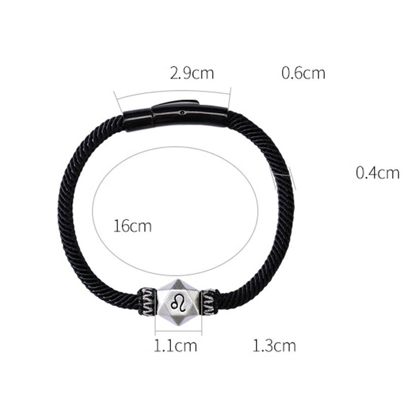 Buddha Stones 999 Sterling Silber 12 Sternbilder des Tierkreises Schutz Handgefertigtes Schnurarmband - image 24