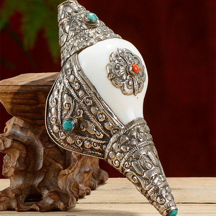 Tibetische natürliche Shankha-Muschelmuschel, Reichtum, Glück, Heimdekoration - image 13
