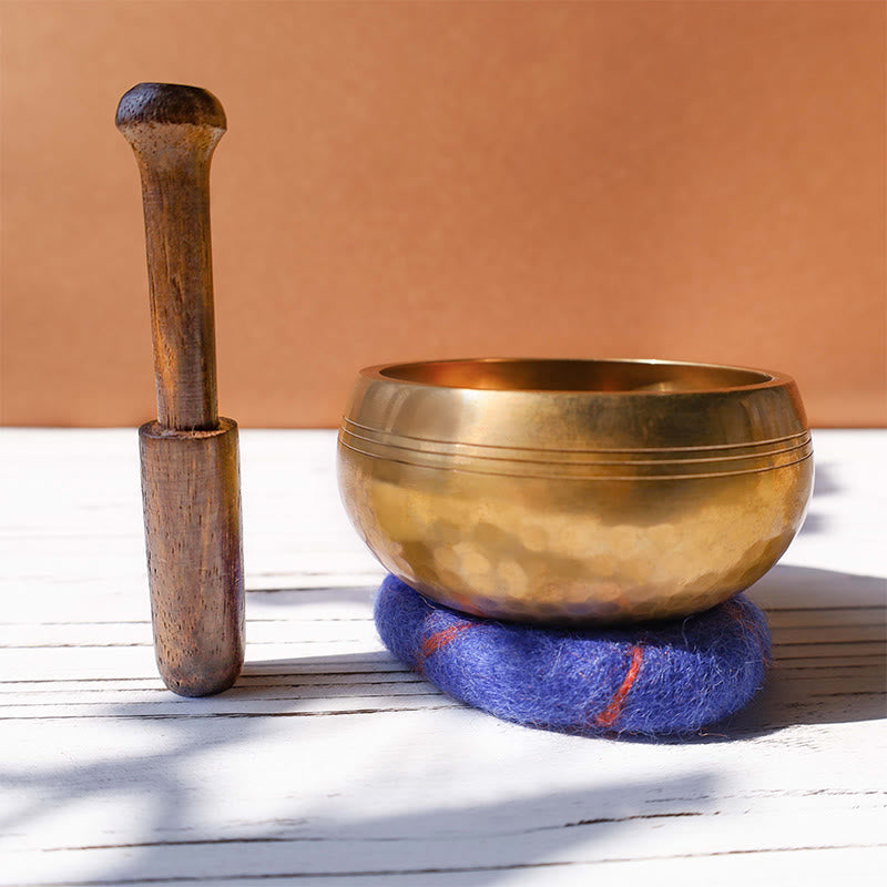 Tibetische Meditations-Klangschale, handgefertigt für Heilung und Achtsamkeit. Klangschalen-Set - image 1