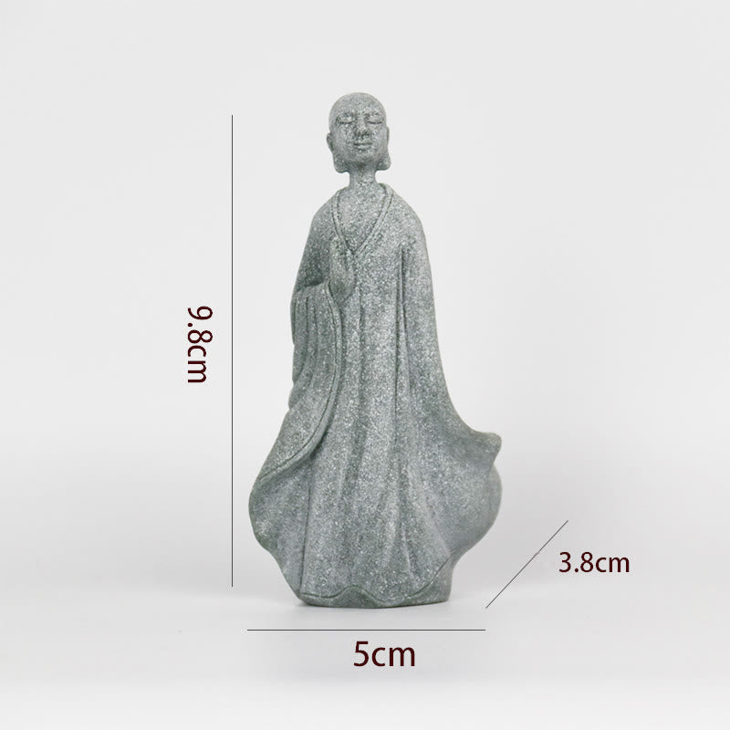 Buddha Stones, Meditation, Buddha-Mönch, Gelassenheit, Heimdekoration - Einhändiger Buddha 5 x 3,8 x 9,8 cm - image 7
