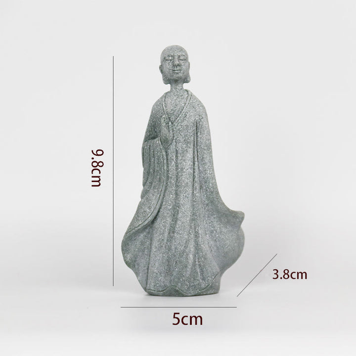 Buddha Stones, Meditation, Buddha-Mönch, Gelassenheit, Heimdekoration - Einhändiger Buddha 5 x 3,8 x 9,8 cm - image 7