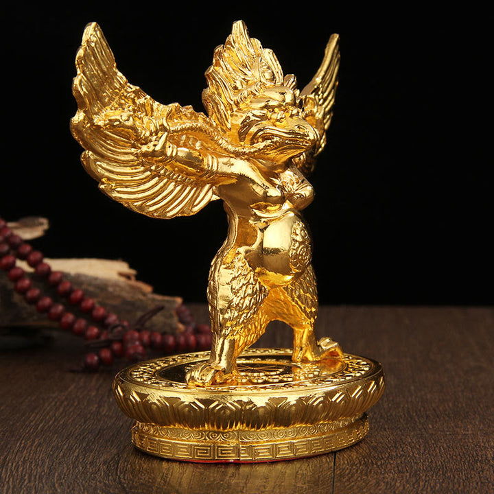 Tibetische goldene Garuda-Vogellegierung, Schutz-Heimdekoration - image 4