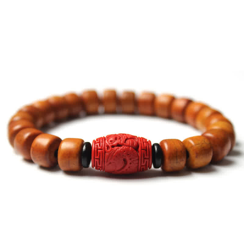 Buddha Stones tibetisches Yak-Knochen-Armband mit Om-Mani-Padme-Hum-Stärke