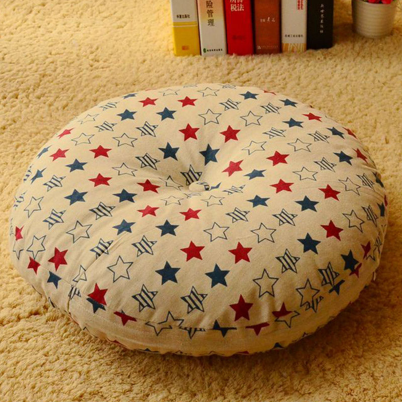 Lotus einfaches Muster Leinen Meditation Sitzkissen Home Wohnzimmer Dekoration - Abnehmbar - 40 cm * 10 cm - Blasse Goldrute - image 26