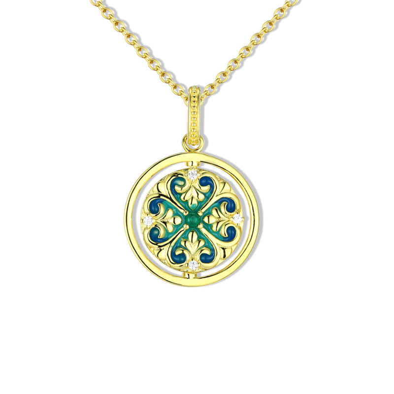 Buddha Stones 925 Sterling Silber Lotusblume Floral Zirkon Erleuchtung drehbarer Halskettenanhänger - LOTUS (Erleuchtung♥Neuanfang) - image 0