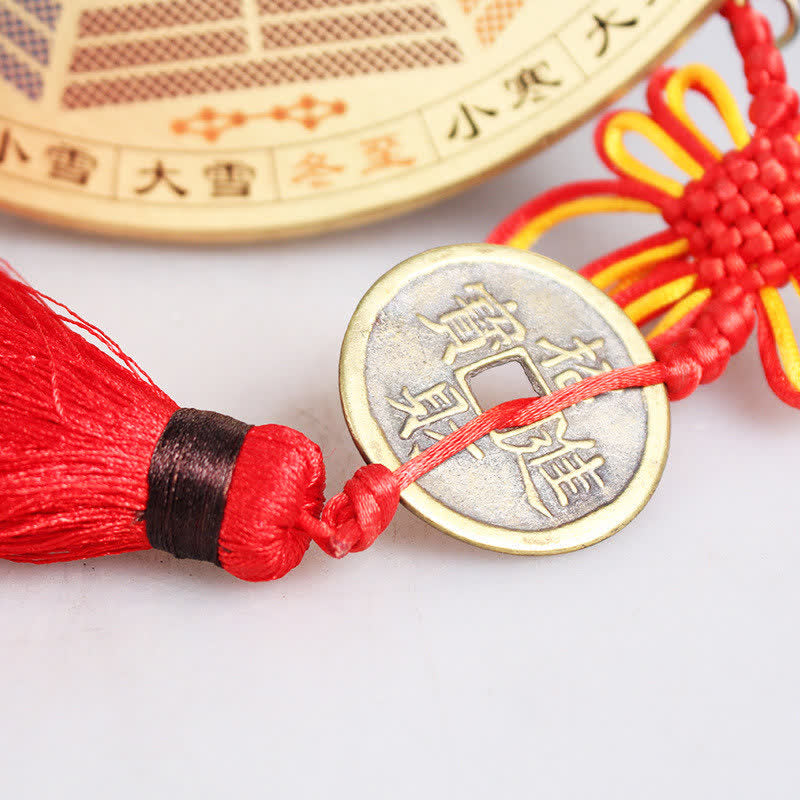 Feng Shui Bagua Karte Kupfermünze Chinesische Knotenbalance Energiekarte - image 22