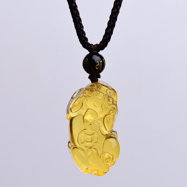 Buddha Stones FengShui Citrin PiXiu Reichtum Halskette Anhänger - image 12
