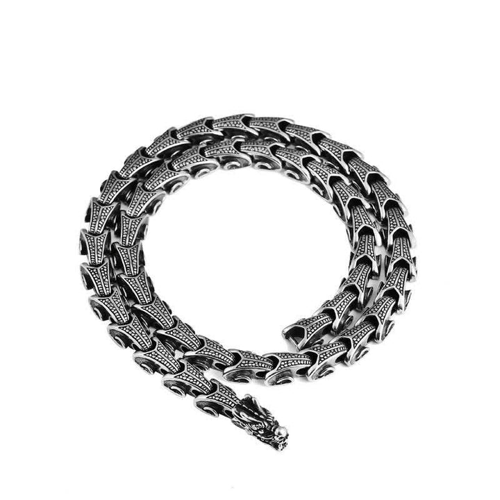 Buddha Stones Drachenmuster Titan Stahl Schutz Halskette Anhänger Armband - image 13