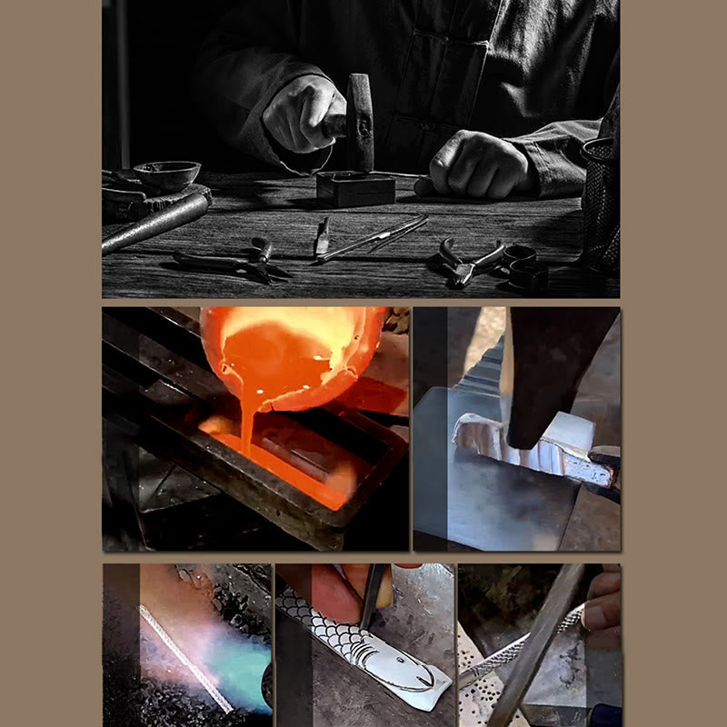 Buddha Stones 999 Sterling Silber Om Mani Padme Hum Halskette mit Lotus-Weisheitsgravur - image 18