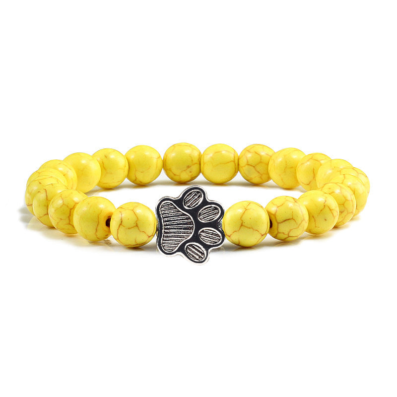 Buddha Stones „Rette einen Hund“-Steinarmband - Gelbe Perlen - image 12