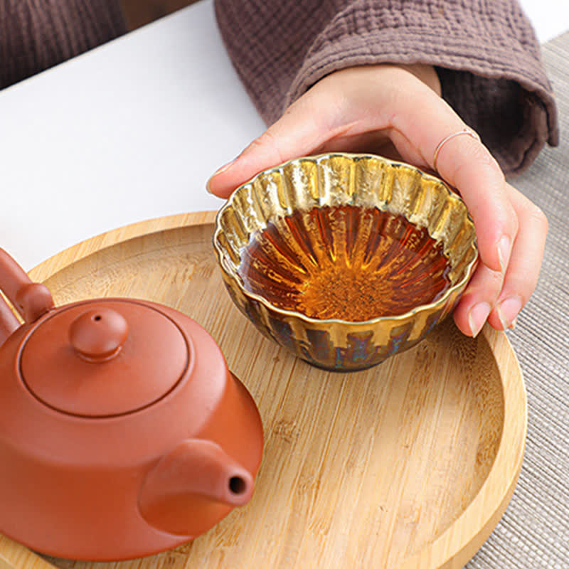 Bunte Teetasse aus Keramik mit Buddha Stonesn - image 3