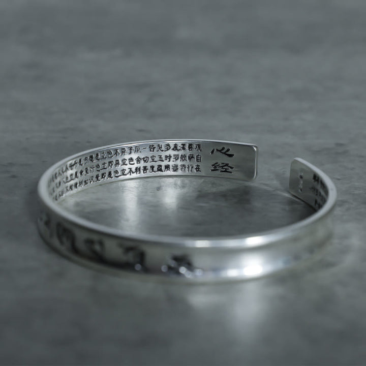 Armband aus Weiß Kupfer mit tibetischem Mantra und Buddha Stonesn - image 4