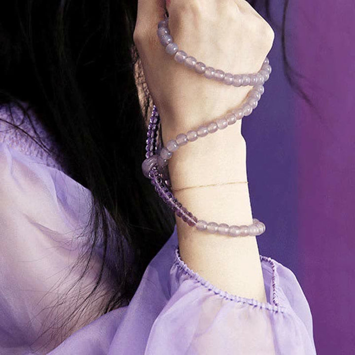 Natürliches Amethyst-Kristall-Meditations-Heilarmband - image 7