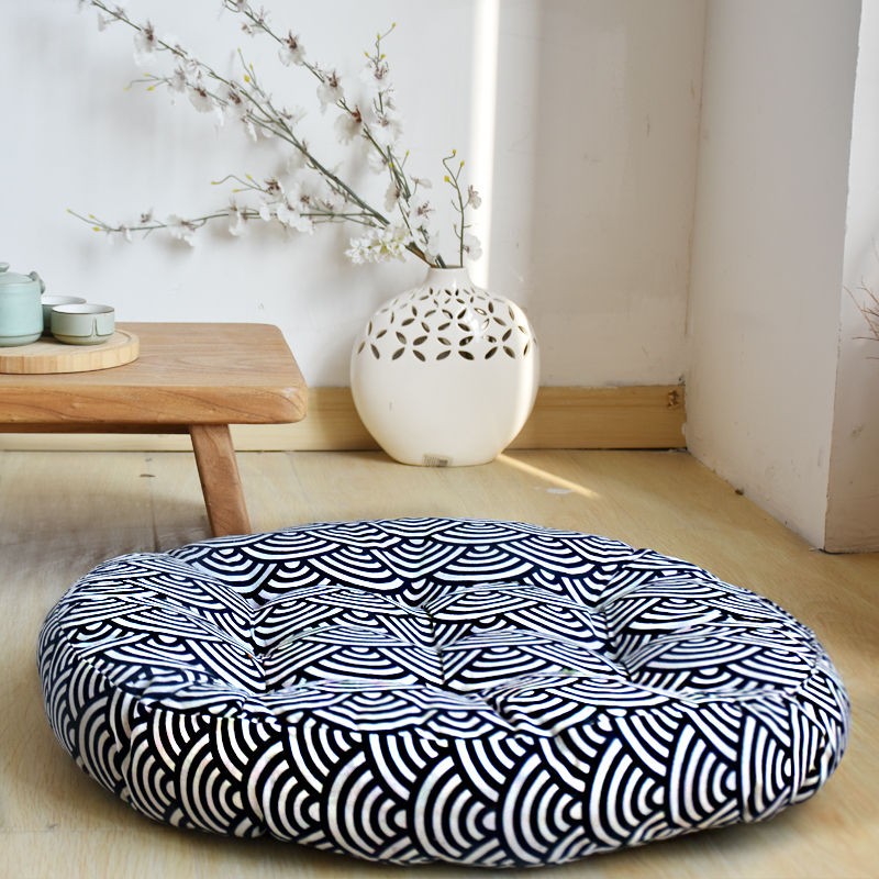 Meditationssitzkissen aus Baumwollleinen, Heimdekoration - 56*9cm - LightSteelBlue - image 0
