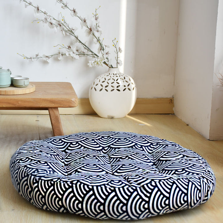 Meditationssitzkissen aus Baumwollleinen, Heimdekoration - 56*9cm - LightSteelBlue - image 0