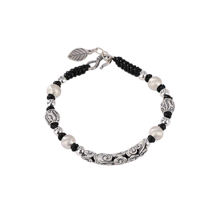 Buddha Stones Tibet Handgefertigtes Kupfer 999 Sterling Silber Glückswolken-Reichtum-Schnur-Armband - image 19