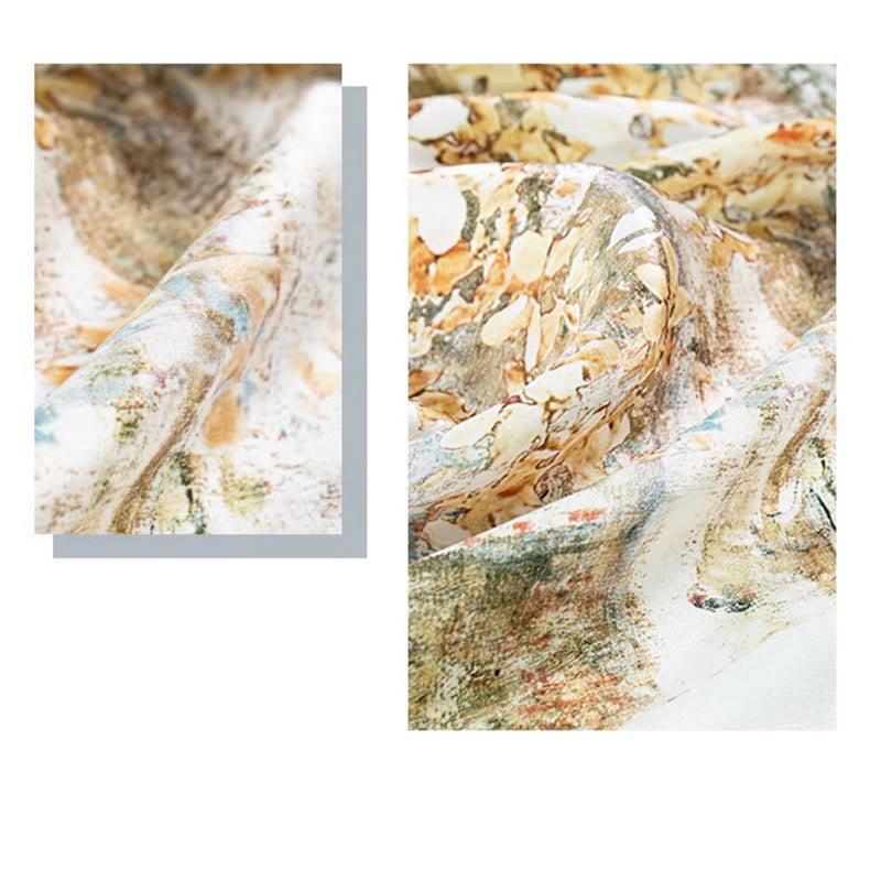 Buddha Stones, Dschungel-Ölgemälde, verheißungsvolle Wolken, Schal aus 100 % Maulbeerseide, doppelseitiger Seidenhalsschal der Premiumklasse 6A - image 18