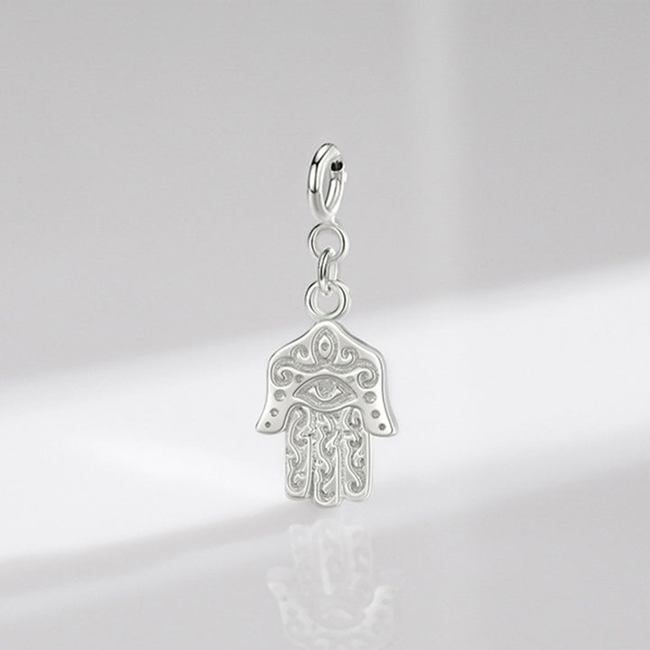 925 Sterling Silber Böser Blick Hamsa Symbol Wohlstand Glück Kette Halskette Anhänger