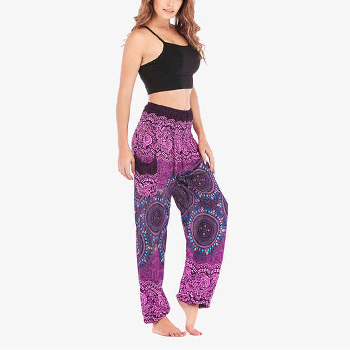 Buddha Stones Boho Lose Haremshose Damen Yogahose