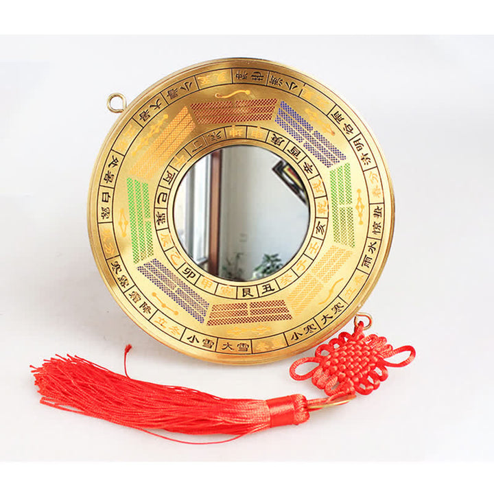 Feng Shui Bagua Karte Kupfermünze Chinesische Knotenbalance Energiekarte - 16 cm - Bagua-Karte für vier Jahreszeiten - Konvexspiegel - image 9