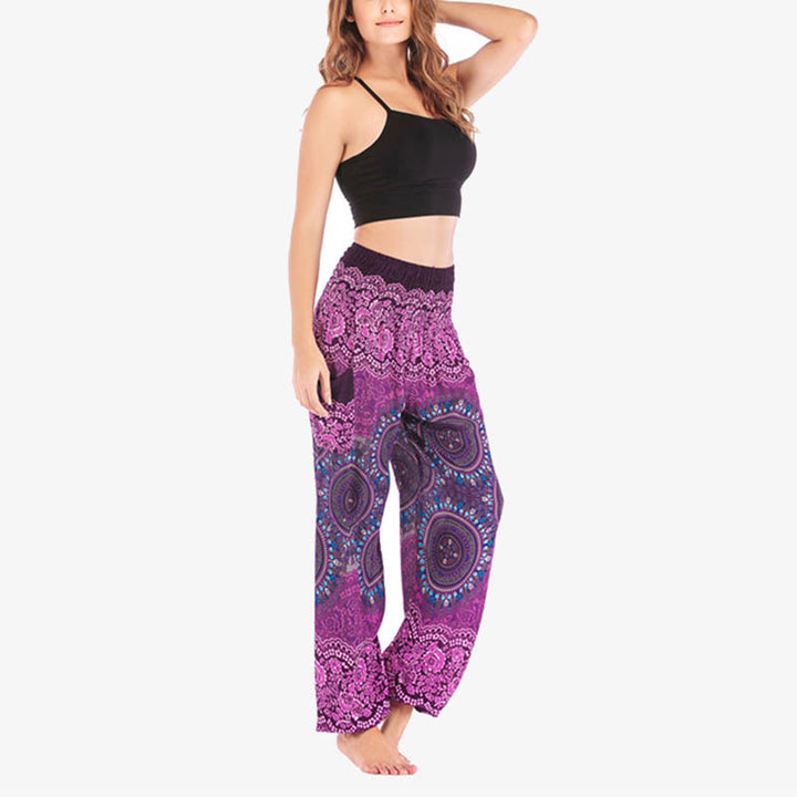 Buddha Stones Boho Lose Haremshose Damen Yogahose