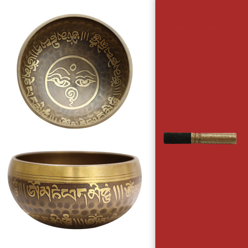 Tibetische Klangschale, handgefertigt für Yoga und Meditation. Klangschalen-Set - image 10