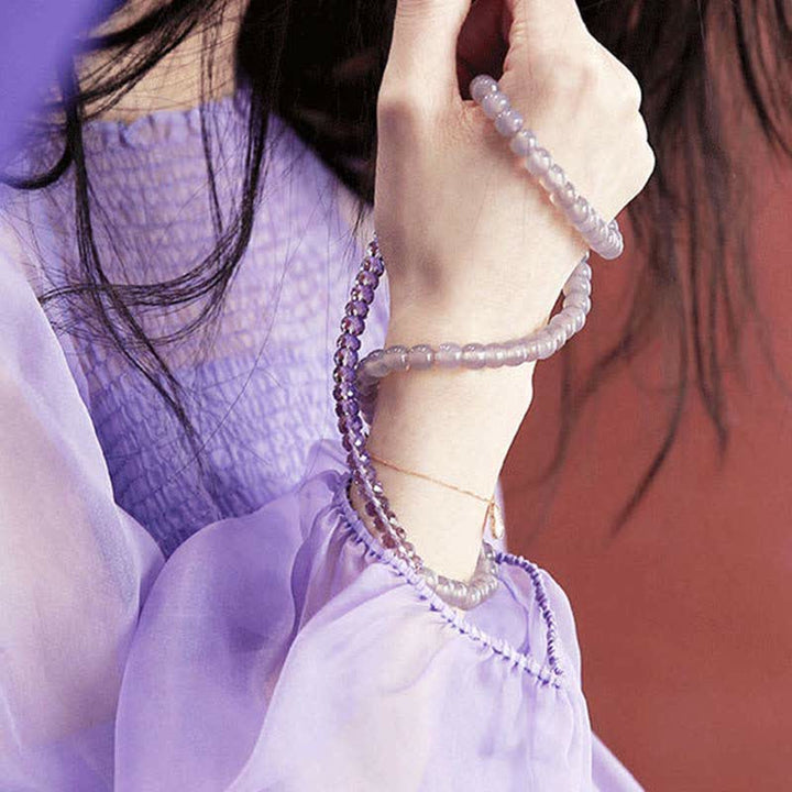 Natürliches Amethyst-Kristall-Meditations-Heilarmband - image 6