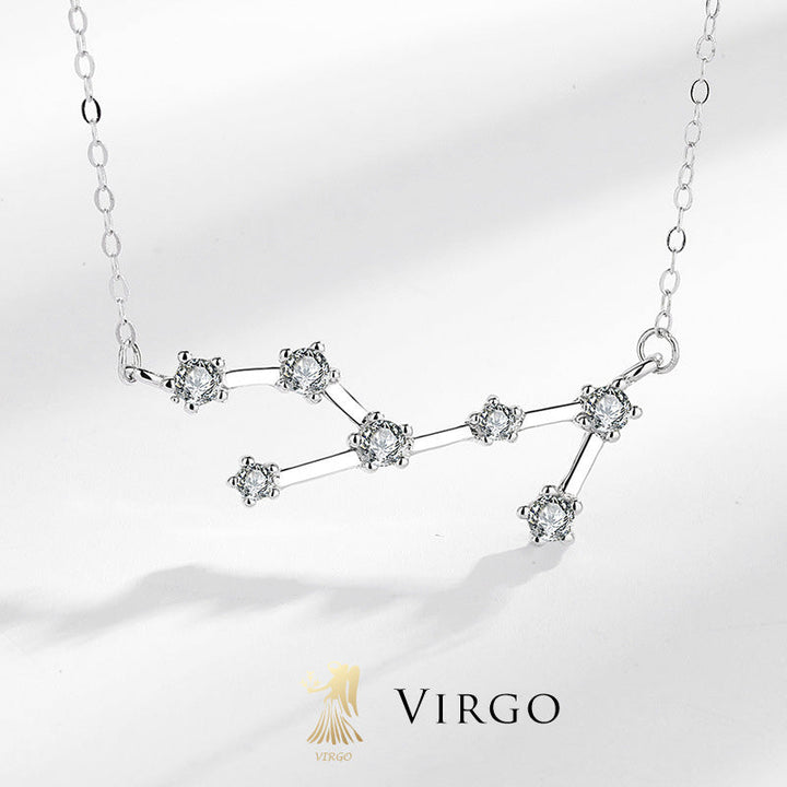Buddha Stones 925 Sterling Silber 12 Sternbilder des Tierkreises Astrologie Segen Halskette Anhänger - Jungfrau - image 24