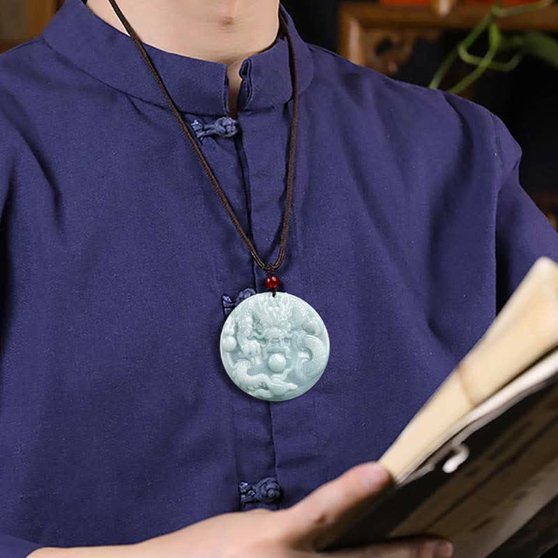 ❗❗❗Ein Blitzverkauf – Buddha Stones Chinesisches Sternzeichen Drache Jade Success Amulett-Halskette - image 5