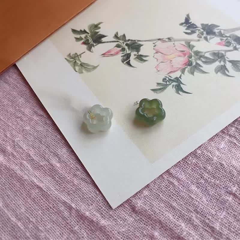 Buddha Stones Zierliche Hetian Jade Cyan Jade Glück Blumen Charm Halskette Anhänger - image 15